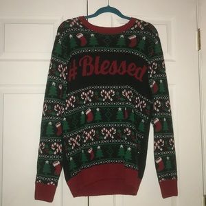 Ugly Christmas Sweater #Blessed